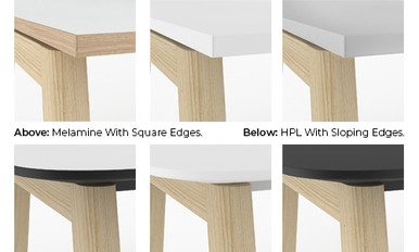 Nova Wood High Table Edge Detail