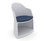 Arper Cila Go Storage Armchair White with Seat Cushion