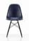 Vitra Eames Fiberglass DSW Chair Navy Blue - Black Maple Front View