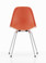 Vitra Eames Fiberglass DSX Chair Red Orange Chromed - Rear View