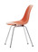 Vitra Eames Fiberglass DSX Chair Red Orange Chromed - Side View