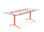 Boss Design ACDC Static Height Single Desk - Glass Top Coloured Frame