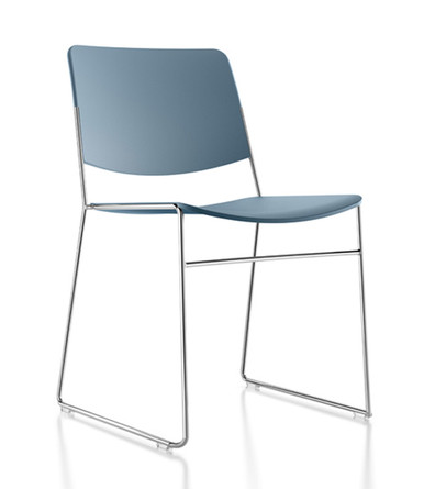 Verco Stax60 Stacking Chair Blue Grey