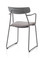 Orangebox Acorn Stacking Chair Traffic Grey Frame Upholstered Seat - Rear Angle View