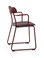 Orangebox Acorn Stacking Chair Claret Red Frame Upholstered Seat - Side View