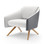Boss Design DNA Lounge Chair - Wood Base - Front Angle View