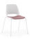 Boss Design Saint Chair With Upholstered Seat - 4 Leg Frame - White