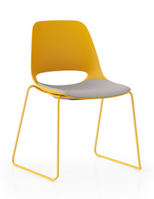 Boss Design Saint Chair - Skid Frame - Yellow