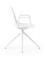 Boss Design Saint Chair - 4 Star Fixed Height Base With Armrests - All White
