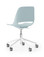 Boss Design Saint Chair - 5 Star Height Adj. Base - Light Blue Shell White Frame