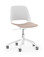 Boss Design Saint Chair - 5 Star Height Adj. Base - White Shell White Frame