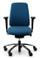 RH Logic 200 Ergonomic Task Chair - Blue / With Armrests / Black Base - Front