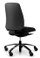 RH Logic 200 Ergonomic Task Chair - Black / Armless / Black Base - Rear