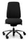 RH Logic 200 Ergonomic Task Chair - Black / Armless / Black Base - Front