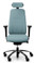 RH Logic 220 Ergonomic Task Chair - Light Blue / With Armrests & Neckrest / Black Base - Front