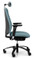RH Logic 220 Ergonomic Task Chair - Light Blue / With Armrests & Neckrest / Black Base - Side