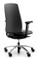 RH Logic 220 Ergonomic Task Chair - Leather / With Armrests / Polished Aluminium Base - Rear