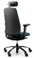 RH Logic 220 Ergonomic Task Chair - Teal / With Armrests & Neckrest / Black Base - Rear
