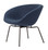 Fritz Hansen Pot Lounge Chair By Arne Jacobsen - Gabriel Capture 6001 Blue