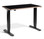 Mini Electric Height Adjustable Desk - Black Frame - Black Top with Ply Edging