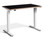 Mini Electric Height Adjustable Desk - White Frame - Black Top with Ply Edging