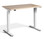 Mini Electric Height Adjustable Desk - White Frame - Maple Top