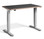 Mini Electric Height Adjustable Desk - Silver Frame - Graphite Top with Ply Edging
