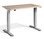 Mini Electric Height Adjustable Desk - Silver Frame - Maple Top