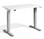 Mini Electric Height Adjustable Desk - Silver Frame - White Top