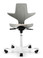 quick ship hag capisco 8010 saddle chair - clay plastic - white metal base - camira sprint relay fabric - front view