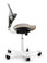 quick ship hag capisco puls 8020 saddle chair - clay shell - sprint relay fabric - white base - side view
