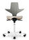 quick ship hag capisco puls 8020 saddle chair - clay shell - sprint relay fabric - white base - front view