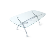 Interstuhl Silver Boat Shaped Conference Table