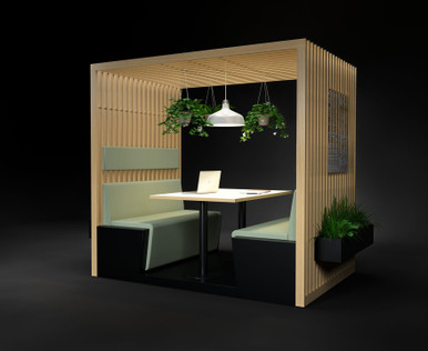 HK Designs Spaces Collection - Space 4 Four - Wooden Slat Booth