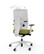 Viasit Toleo Task Chair 651-2000 - Upholstered Back - Light grey with optional armrests and coat hanger - Rear view