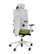 Viasit Toleo Task Chair 651-2000 - Upholstered Back - Light grey with optional armrests and headrest - Rear view