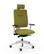 Viasit Toleo Task Chair 651-2000 - Upholstered Back - Light grey with optional armrests and headrest - Front view