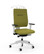 Viasit Toleo Task Chair 651-2000 - Upholstered Back - Light grey with optional armrests and coat hanger - Front view