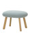 Vitra HAL Ottoman By Jasper Morrison Upholstered in Fabric - Front Angle View