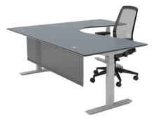 Cube Design Raw Terminal A Sit-Stand Desk With Return