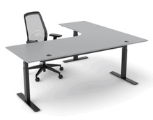 Cube Design Raw Terminal B Sit-Stand Desk With Return