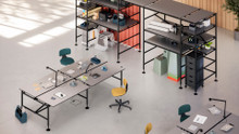 Vitra Comma microarchitecture creating different workspaces