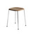 HAY Soft Edge 70 Low Stool - Smoked Lacquered Oak - Chromed Base