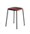HAY Soft Edge 70 Low Stool - Fall Red Lacquered Oak - Black Base