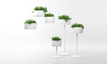 Systemtronic Green Cloud Planters White Different Sizes