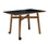 New Design Group Rolf Table Black Tabletop Two Castors