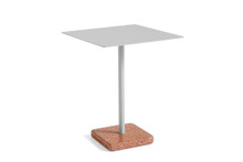 HAY Terrazzo Square Table Red Base Sky Grey Top