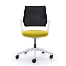 Verco Hovva Task Chair Yellow Seat and Chalk White Frame
