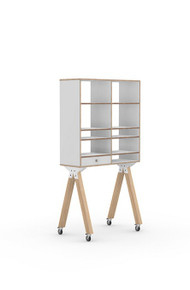 Interstuhl What If We Fly Teamshelf - Mobile, open, accessible shelf for creative processes at hand and room divider that creates quiet spaces without completely sealing off the area