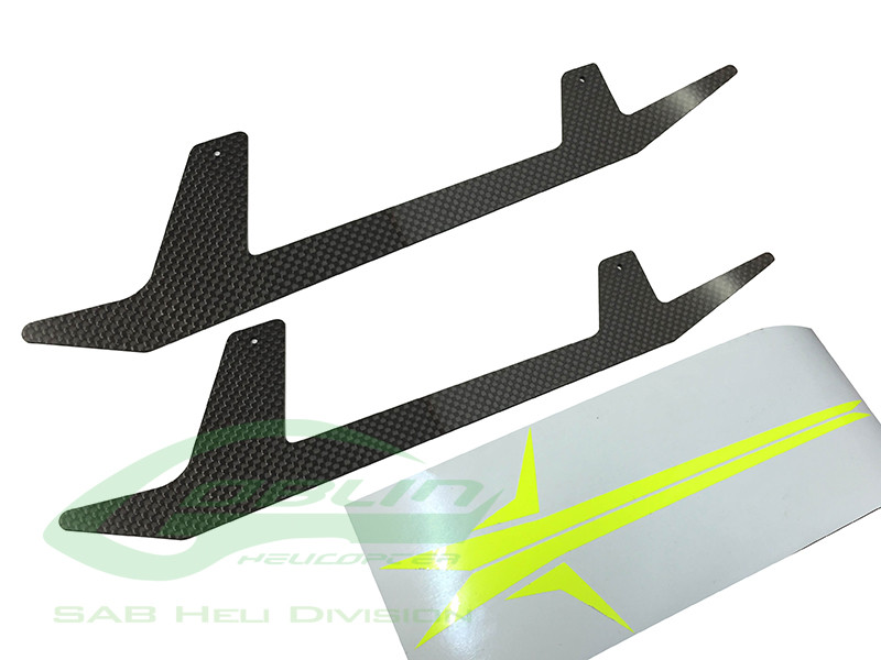 H0654-S] SAB Goblin Carbon Fiber Replacement skid set - Goblin 500